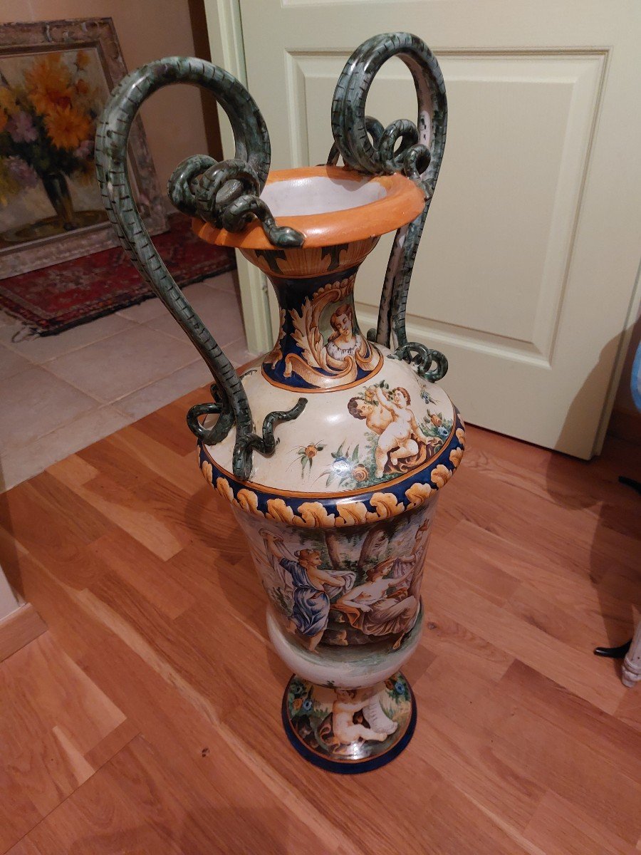 Vase en Majolique italienne-photo-4
