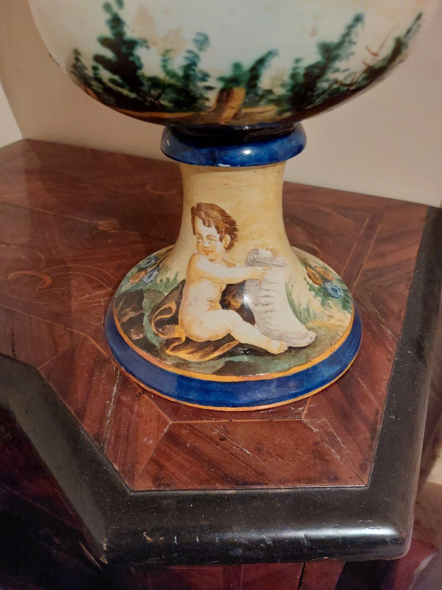 Vase en Majolique italienne-photo-4