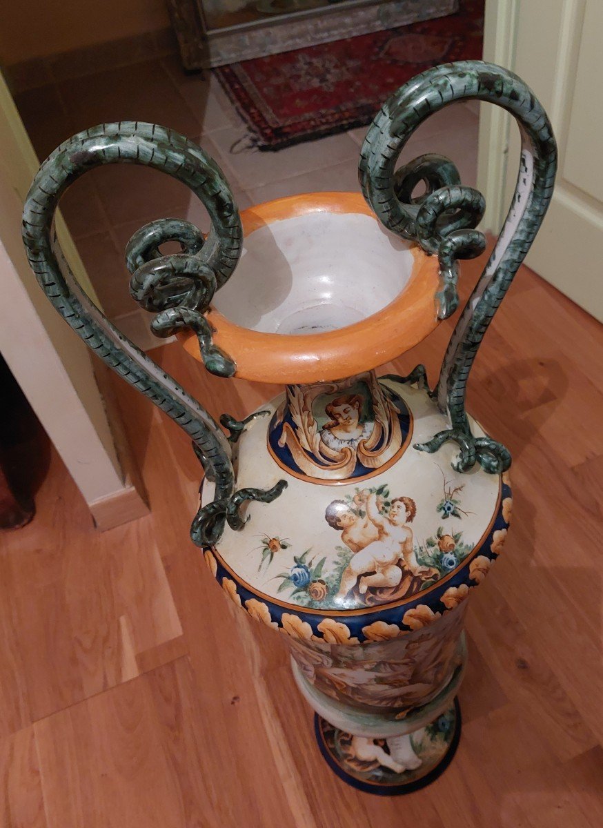 Vase en Majolique italienne-photo-1