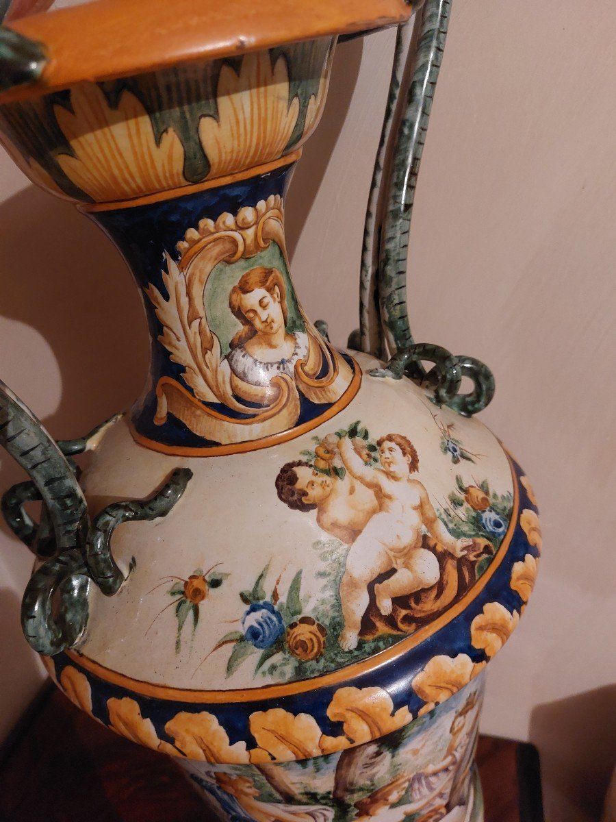 Italian Majolica Vase-photo-7