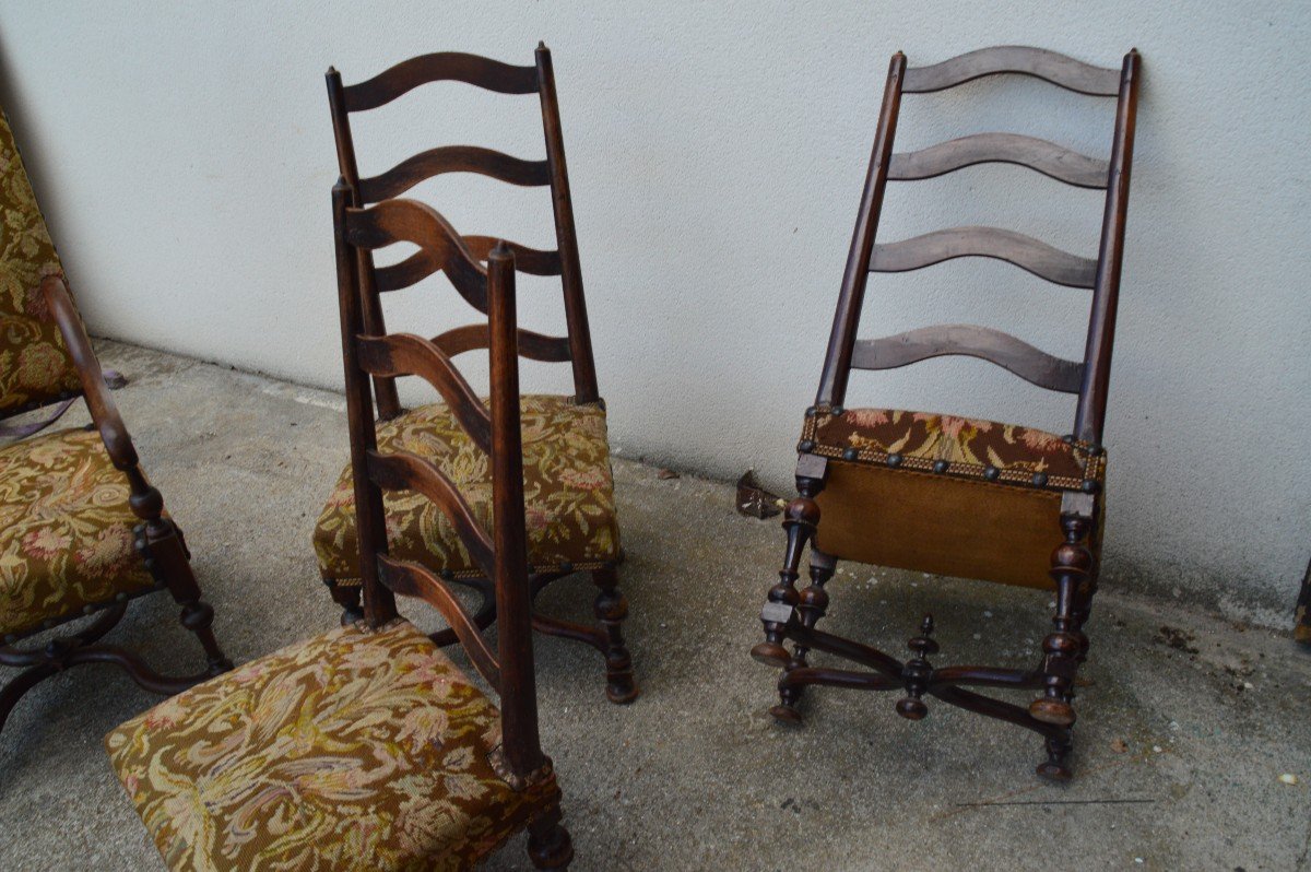 Série de 3 chaises Louis XIV-photo-4