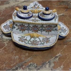 Nevers Earthenware Inkwell