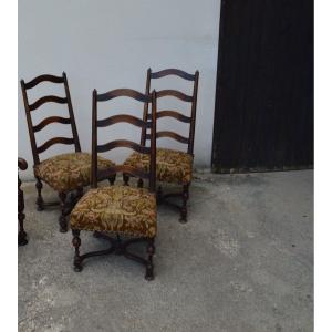 Série de 3 chaises Louis XIV