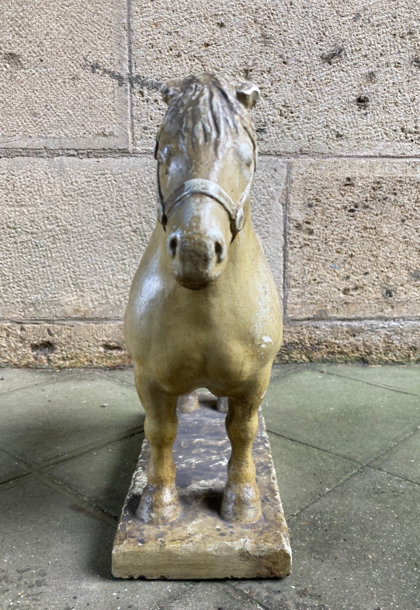 Sculpture De Cheval En Plâtre -photo-3