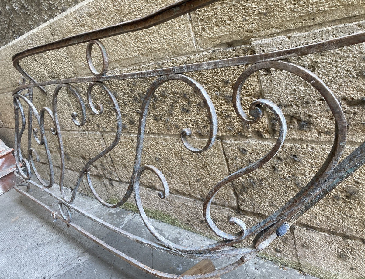 Set Of Wrought Iron Staircase Grilles, Early 18th Century -photo-3