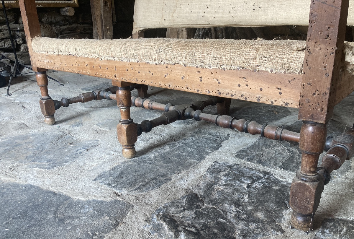 Petit canapé ou banquette  début du18eme siècle -photo-3