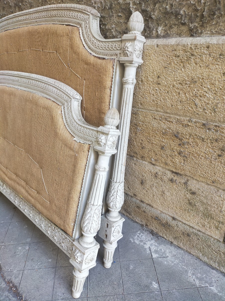 Louis XVI Style Double Bed, 19th Century-photo-6