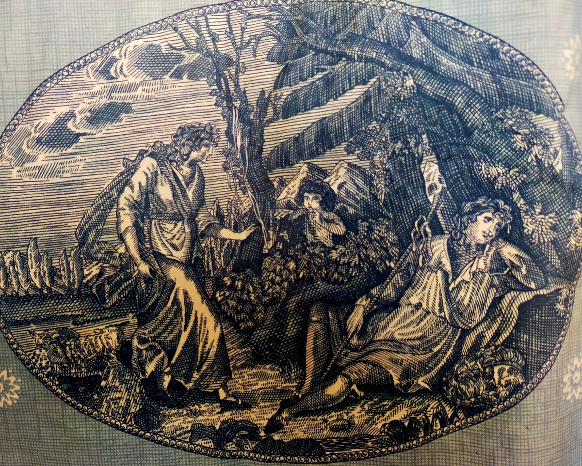 Paire de ciel de lits en toile de Jouy-photo-4