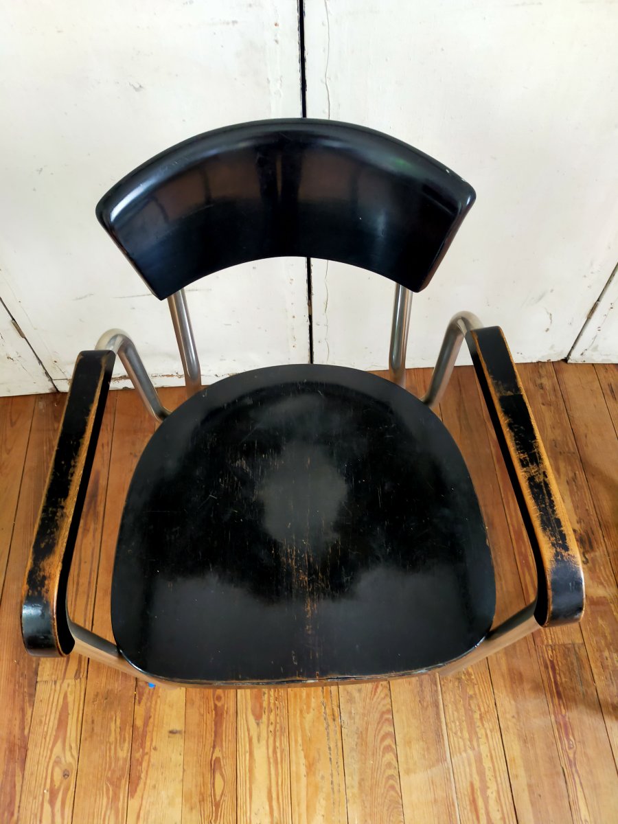 Paire de fauteuils Thonet par Emille Guilhot-photo-2