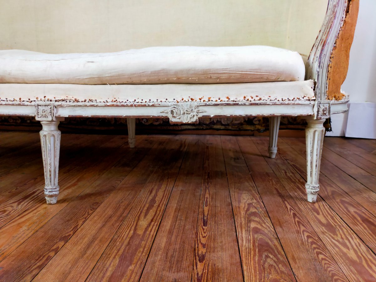 18th Century Louis XVI Basket Sofa-photo-4