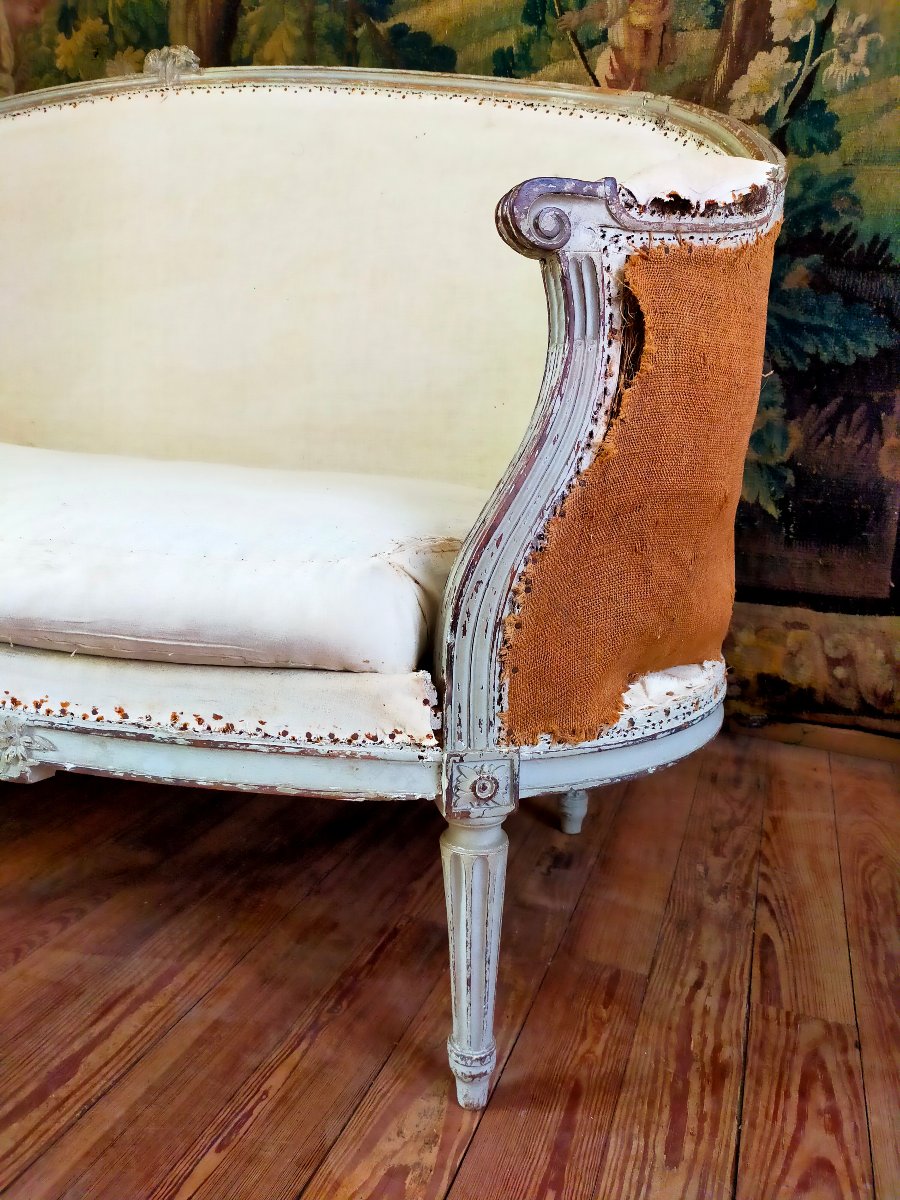 18th Century Louis XVI Basket Sofa-photo-3