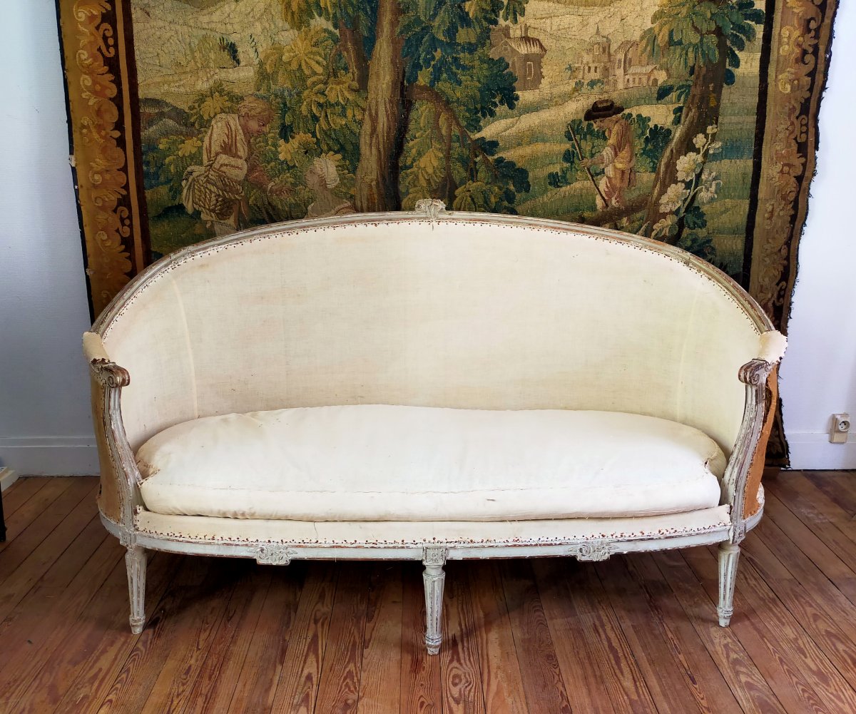 18th Century Louis XVI Basket Sofa-photo-4