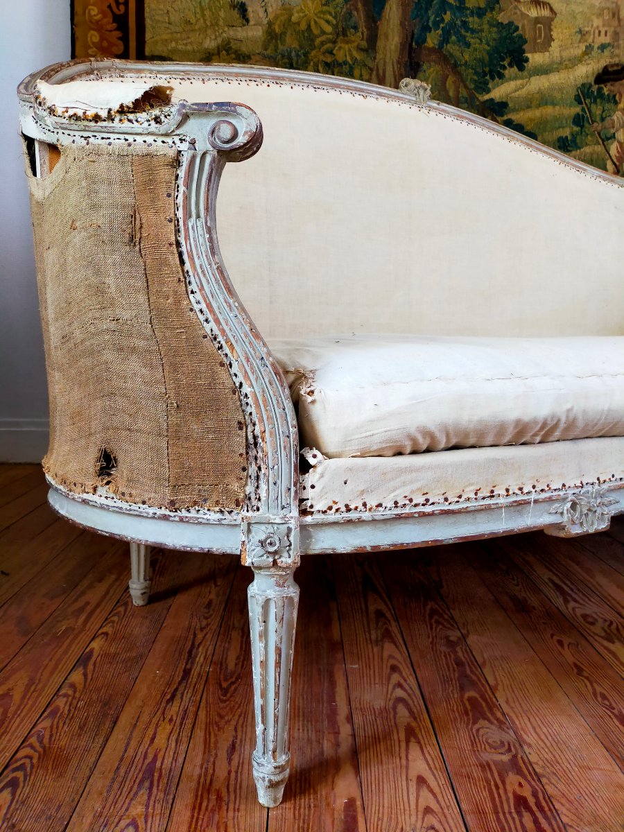 18th Century Louis XVI Basket Sofa-photo-6
