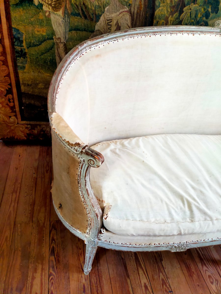 18th Century Louis XVI Basket Sofa-photo-7