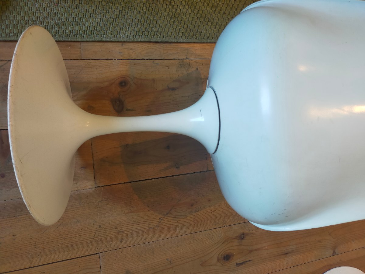 4 Saarinen Tulip Chairs For Knoll -photo-4
