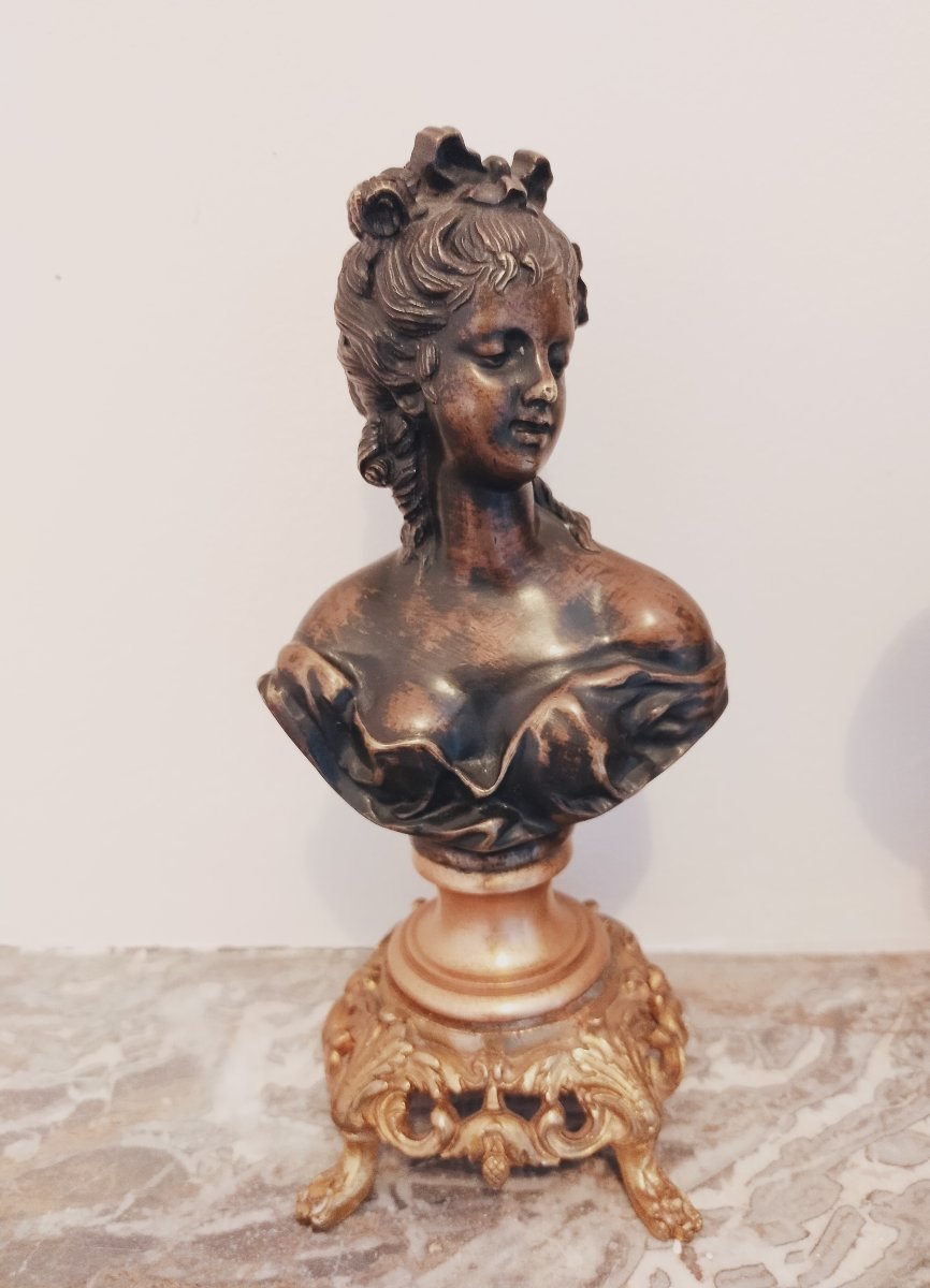 Paire de bronzes de Joséphine et Napoléon -photo-2