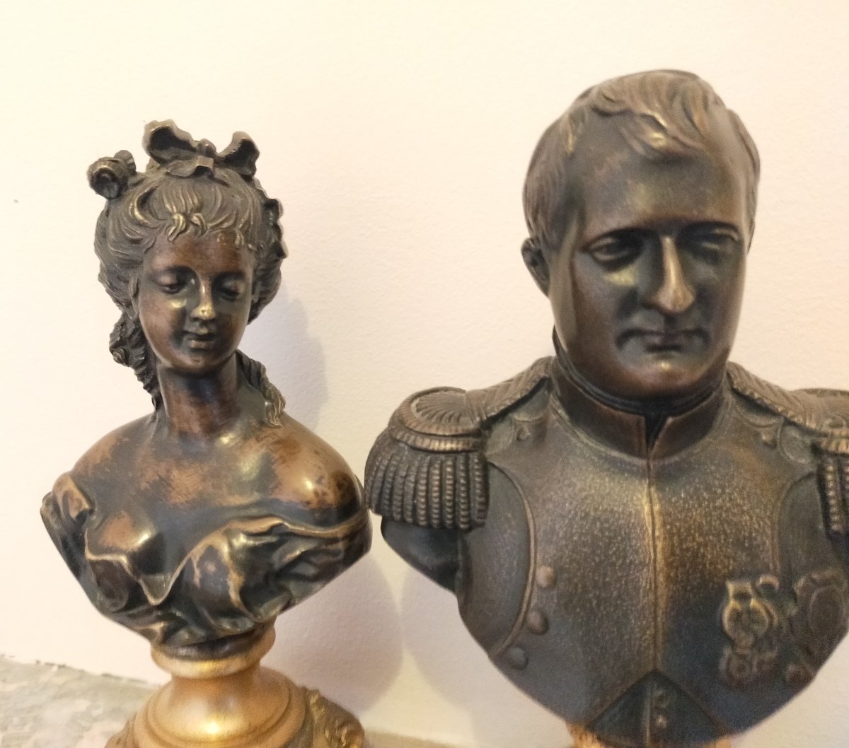 Paire de bronzes de Joséphine et Napoléon 