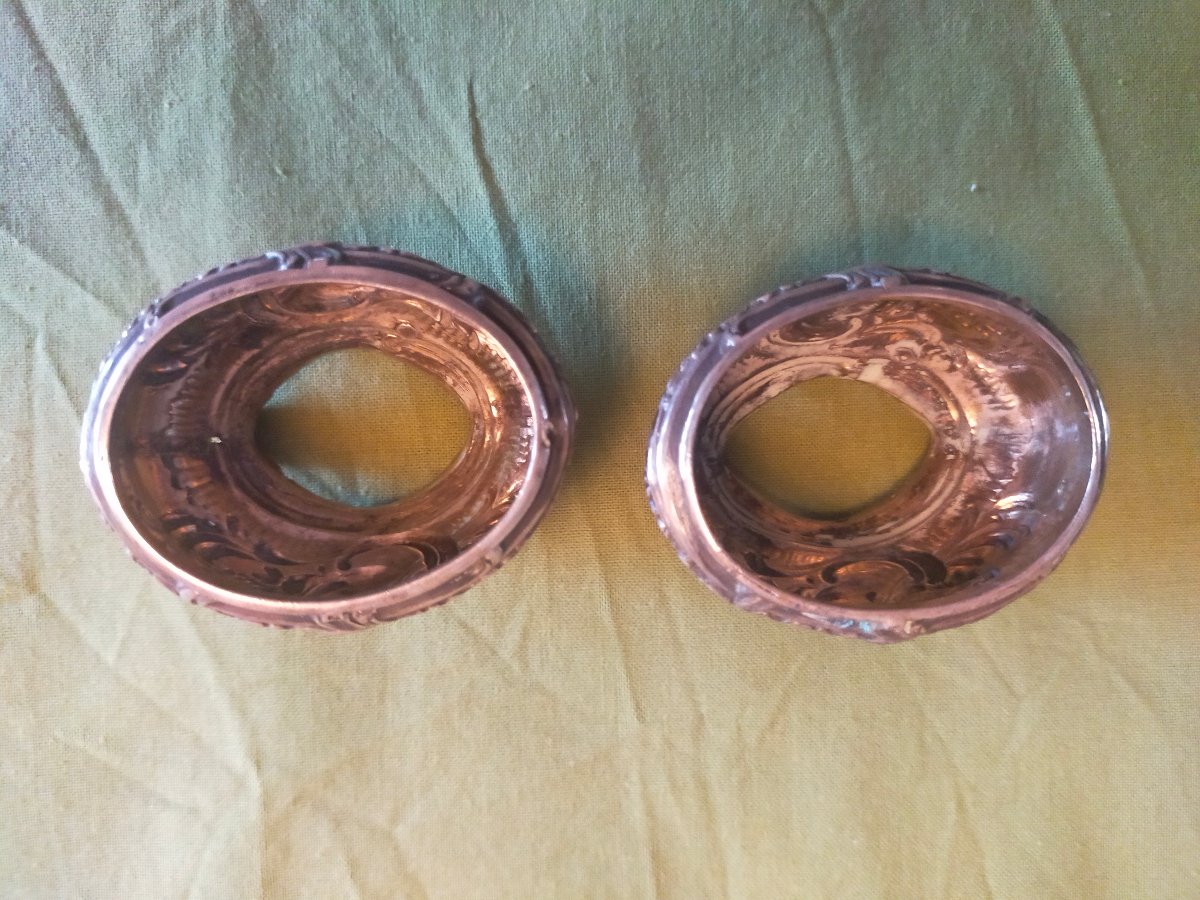 Paire de salière en argent -photo-4
