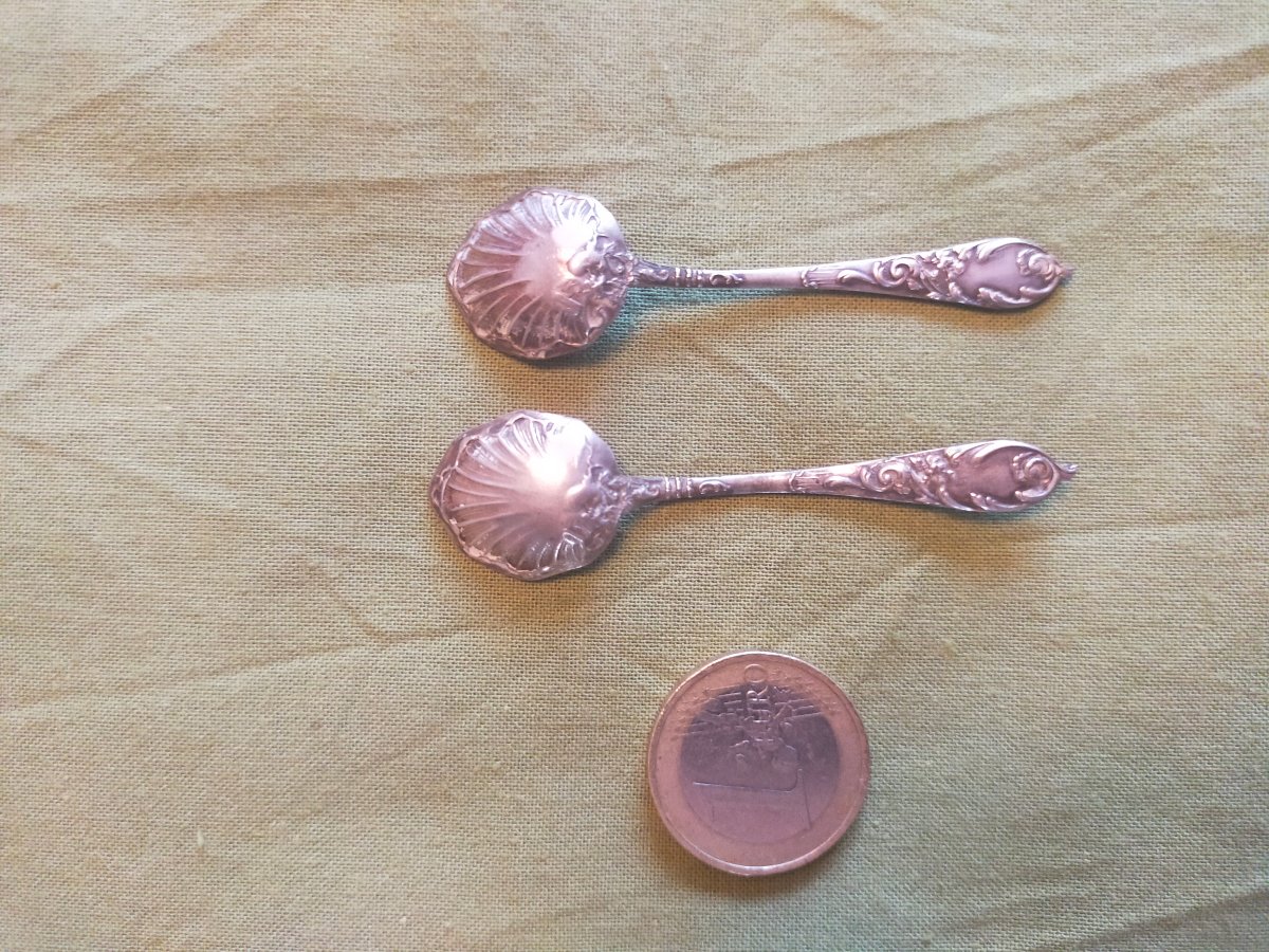 Paire de salière en argent -photo-4