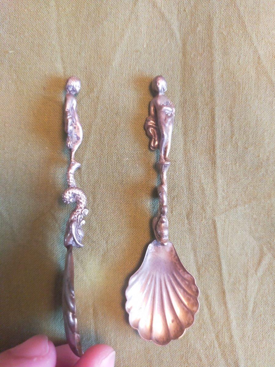 3 Silver Salt Spoons-photo-2