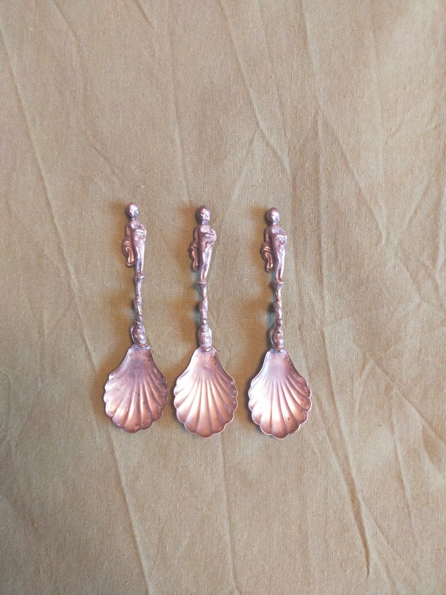 3 Silver Salt Spoons-photo-3