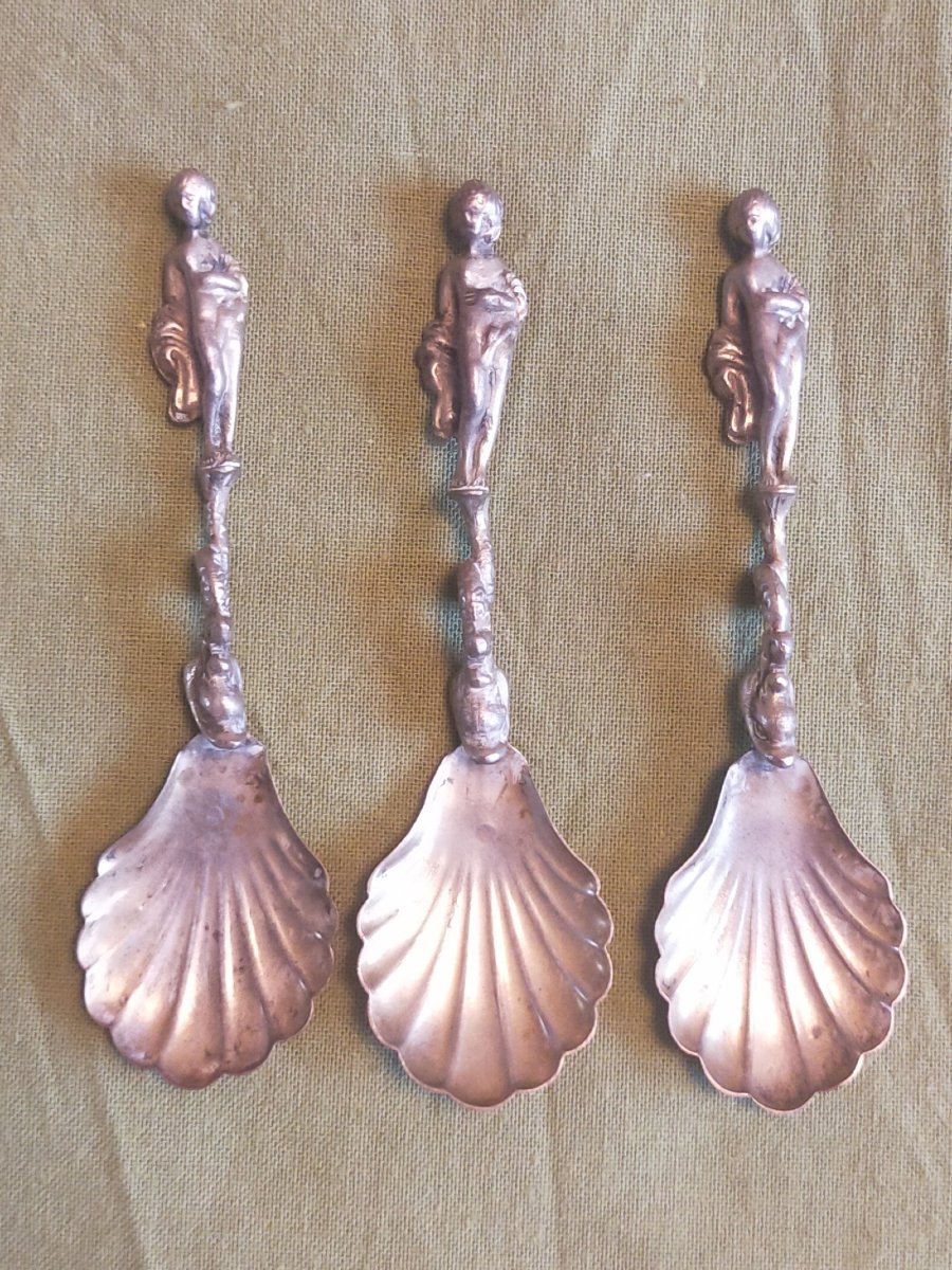3 Silver Salt Spoons-photo-3