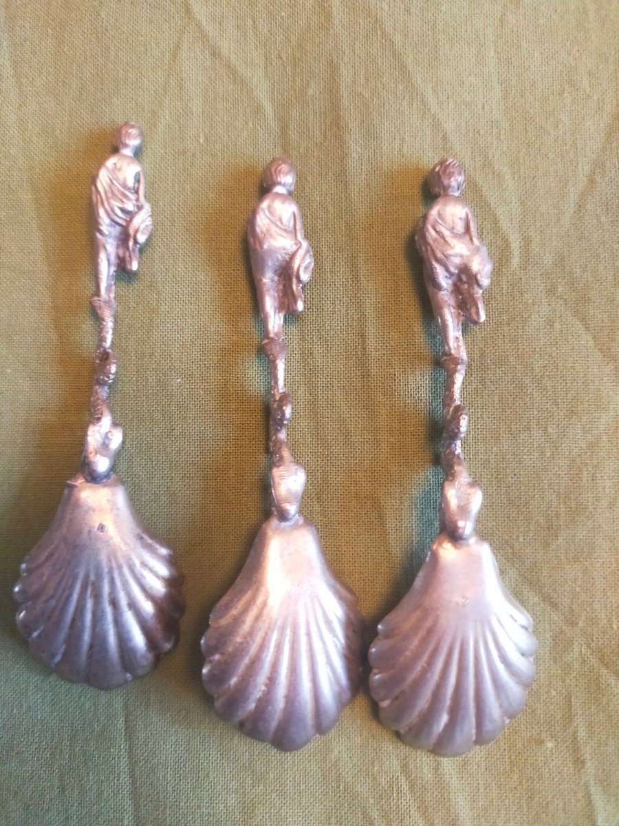 3 Silver Salt Spoons