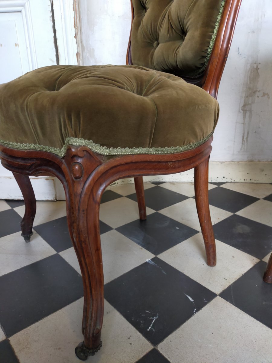 Pair Of Napoleon 3 Padded Chairs-photo-1