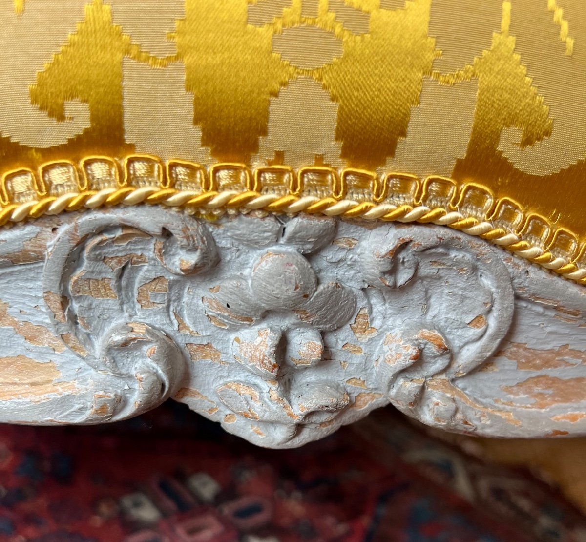 Large fauteuil à la Reine estampillé N-Q FOLIOT, époque Louis XV, XVIIIè-photo-5