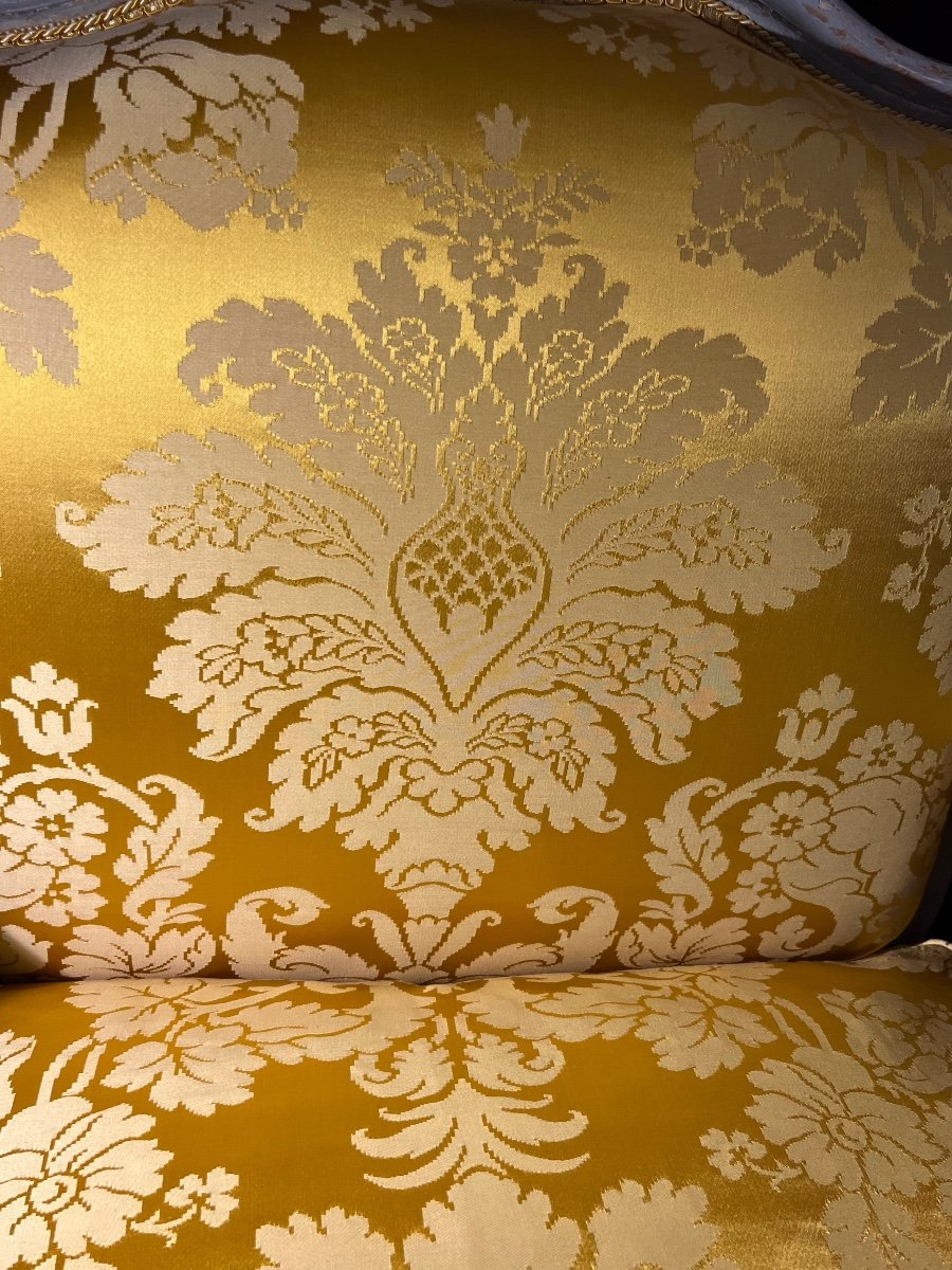 Large fauteuil à la Reine estampillé N-Q FOLIOT, époque Louis XV, XVIIIè-photo-7