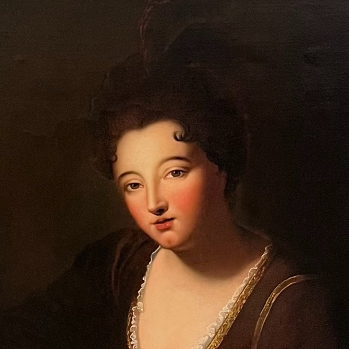 Young Woman With Her Letter Closing It With Wax, Circa 1707 Jb Santerre (workshop)-photo-2