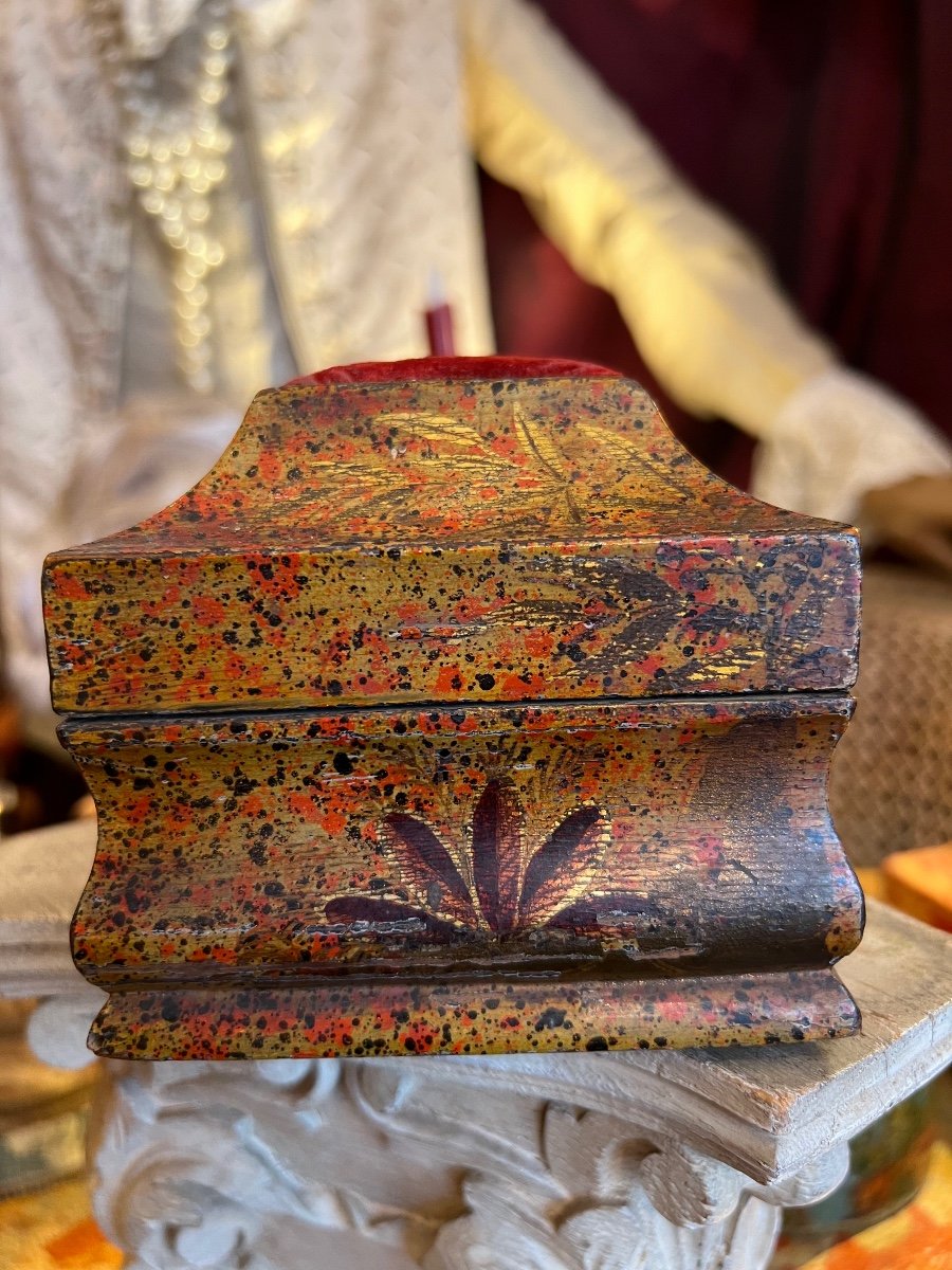 Coffret à épingles, décor d’aventurine, époque XVIIIème-photo-4