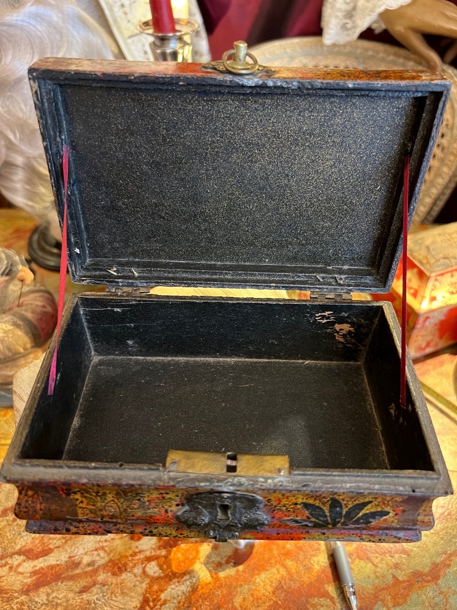 Coffret à épingles, décor d’aventurine, époque XVIIIème-photo-3
