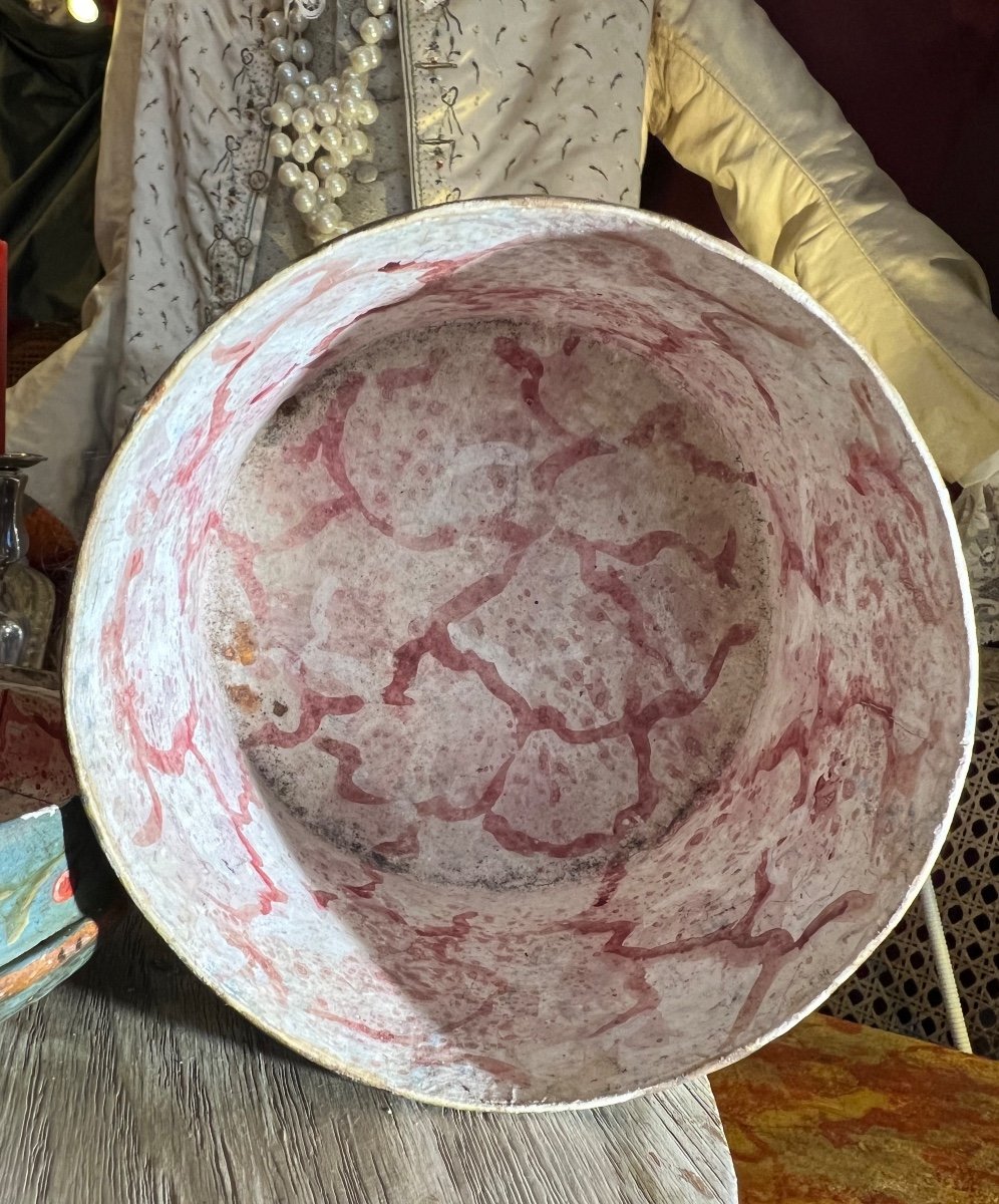 Boîte à poudre de toilette à décors d’”Arte Povera”, époque XVIIIème-photo-2