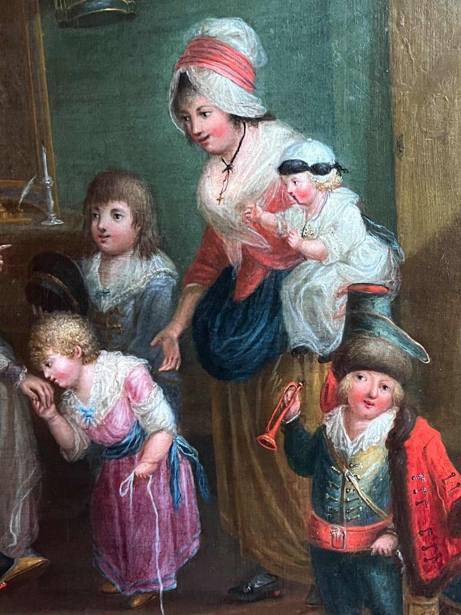 « new Year »around 1780, In The Taste Of Pa Wille (1748-1837), Eighteenth Time.-photo-4