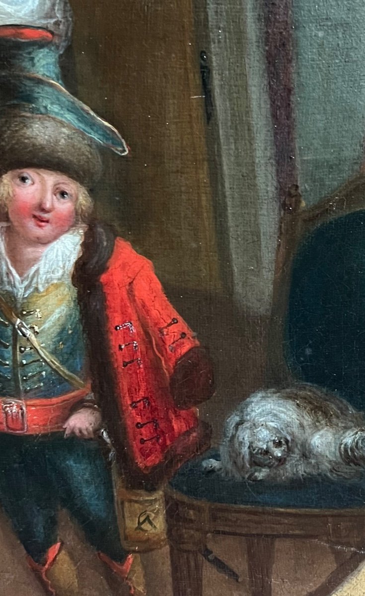 « new Year »around 1780, In The Taste Of Pa Wille (1748-1837), Eighteenth Time.-photo-3