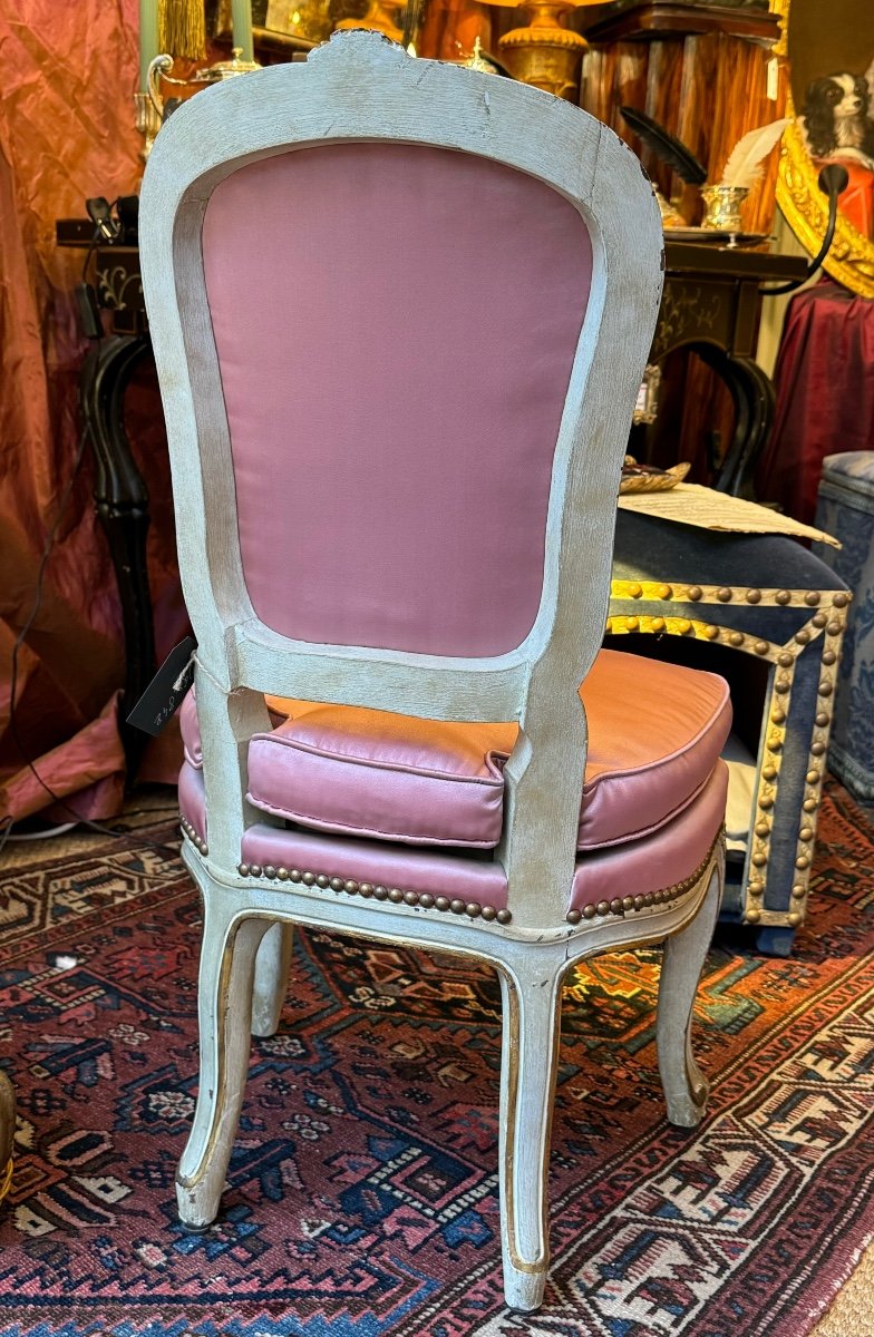 Petite chaise chauffeuse Louis XV, fin XIXe.  Très bon état, ou chaise d’enfant. -photo-2
