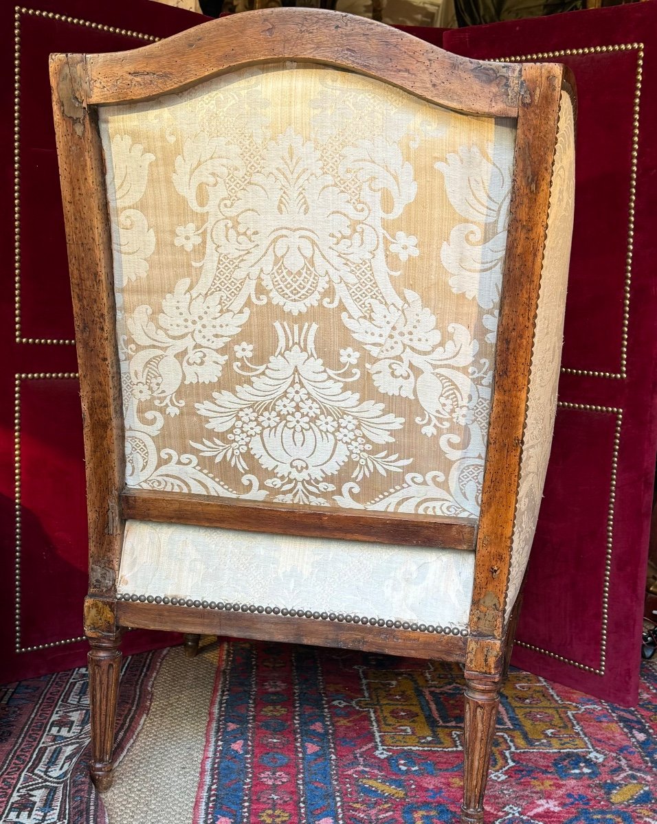 18th Century Bergère Armchair With Wings, Louis XVI Period.-photo-2