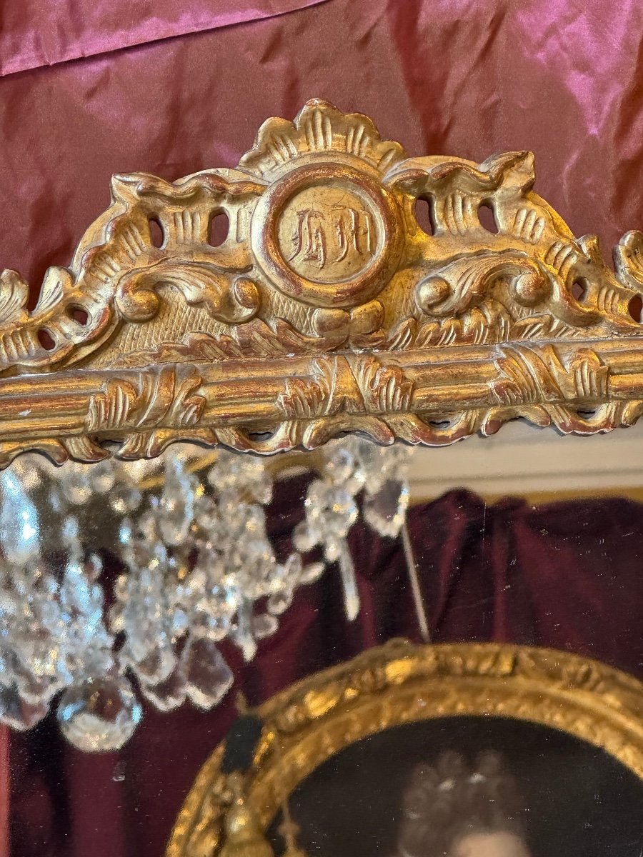 Très beau miroir de table XVIIIè, époque Régence. -photo-2