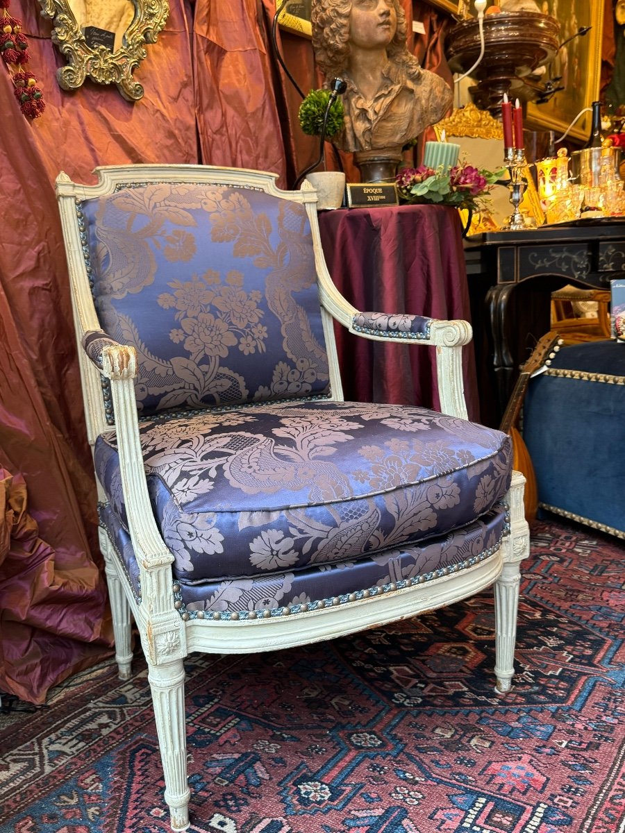 Fauteuil époque Louis XVI, d’un grand atelier, vers 1780. Inventaire…-photo-1