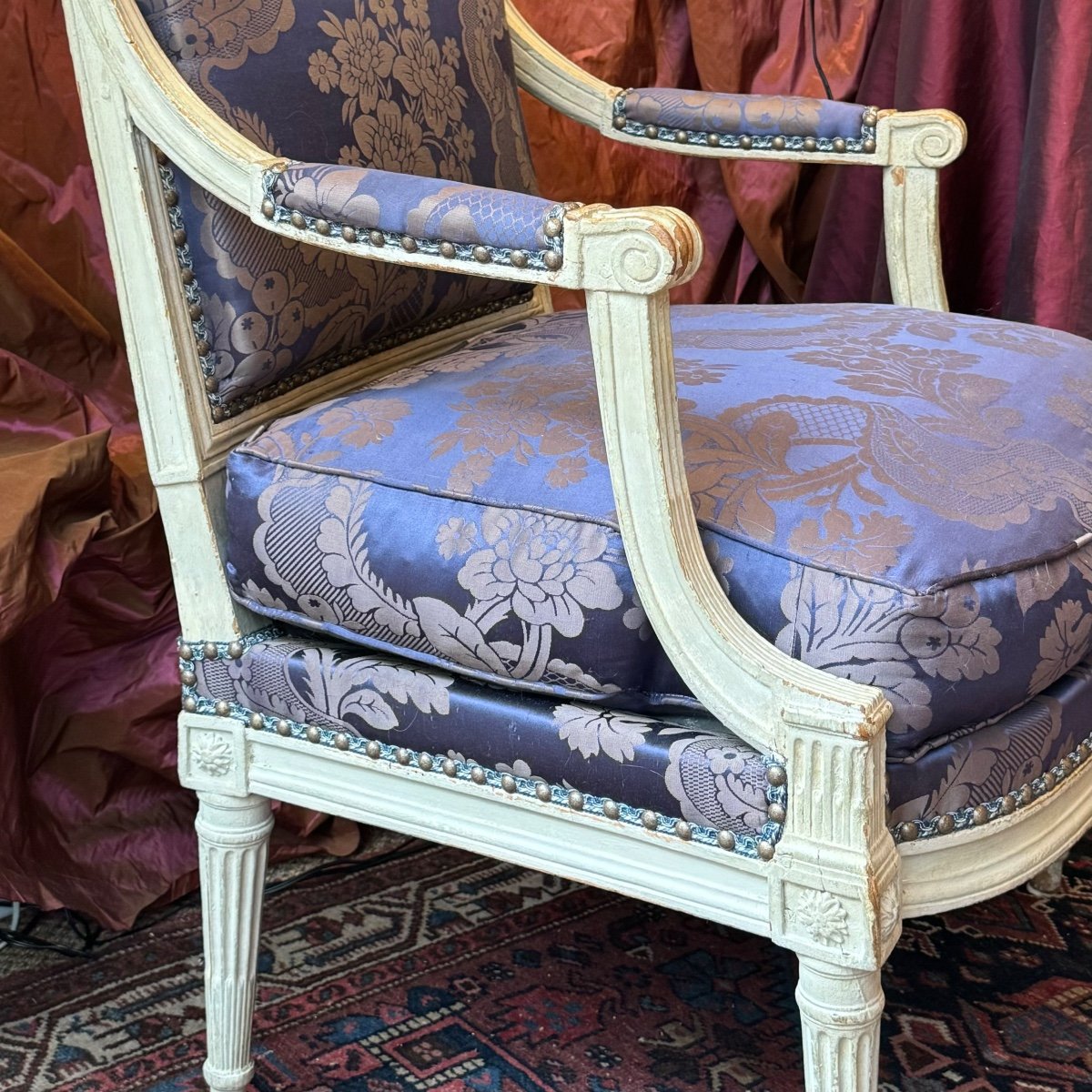 Fauteuil époque Louis XVI, d’un grand atelier, vers 1780. Inventaire…-photo-2