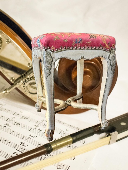 High Musician's Stool “regence” 18th Century, Exceptional Seat. -photo-5