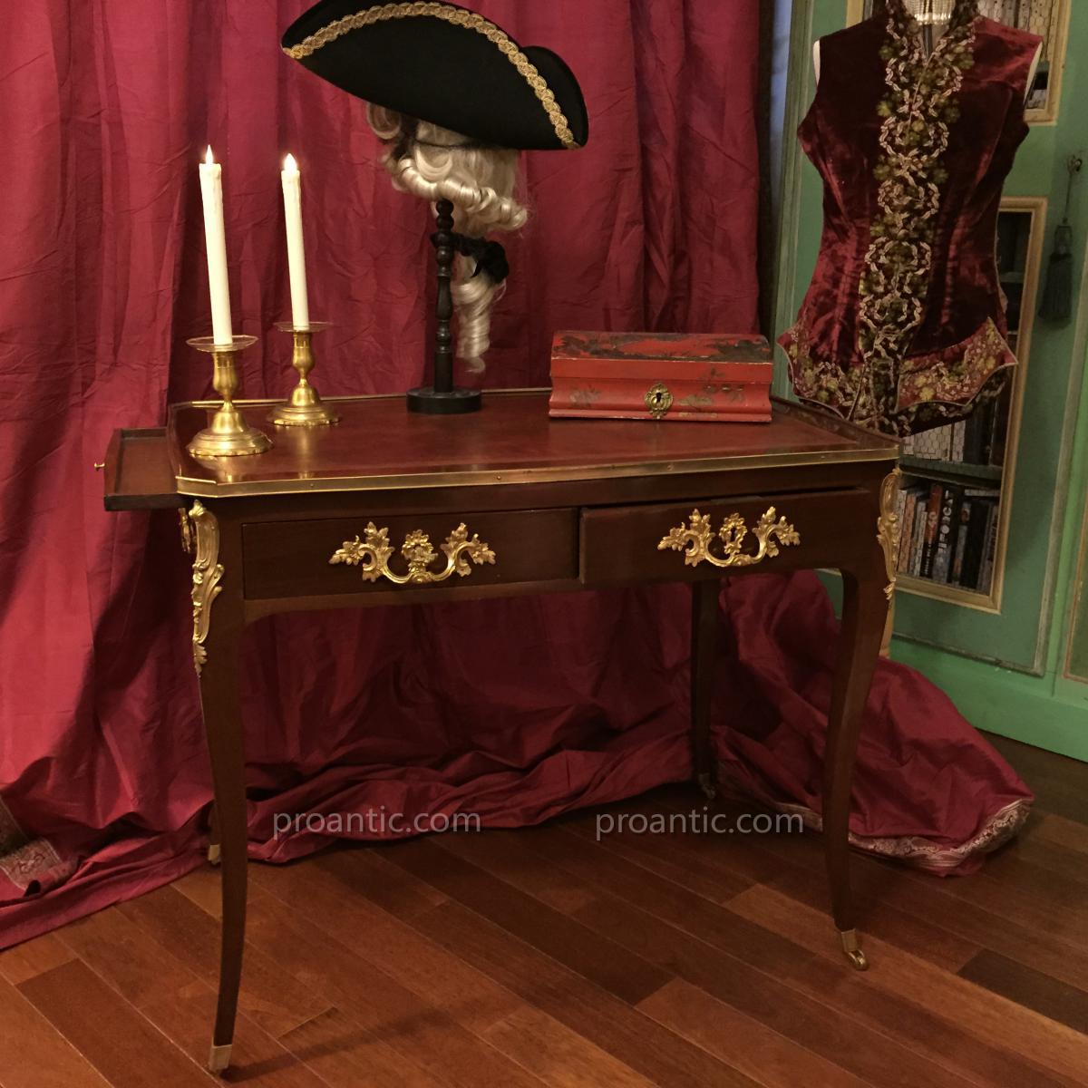 Bureau De Dame Or Show. XVIII. Ep. Louis XV. By Jf Dubut (+ 1778).-photo-2