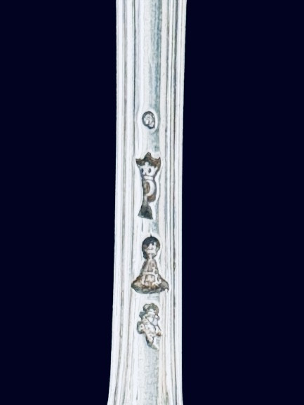 5 couverts argent, Paris 1786, couronne de Marquis, par Sommé Pierre Nicolas.-photo-1