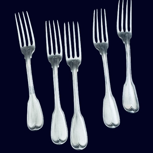 5 couverts argent, Paris 1786, couronne de Marquis, par Sommé Pierre Nicolas.-photo-5