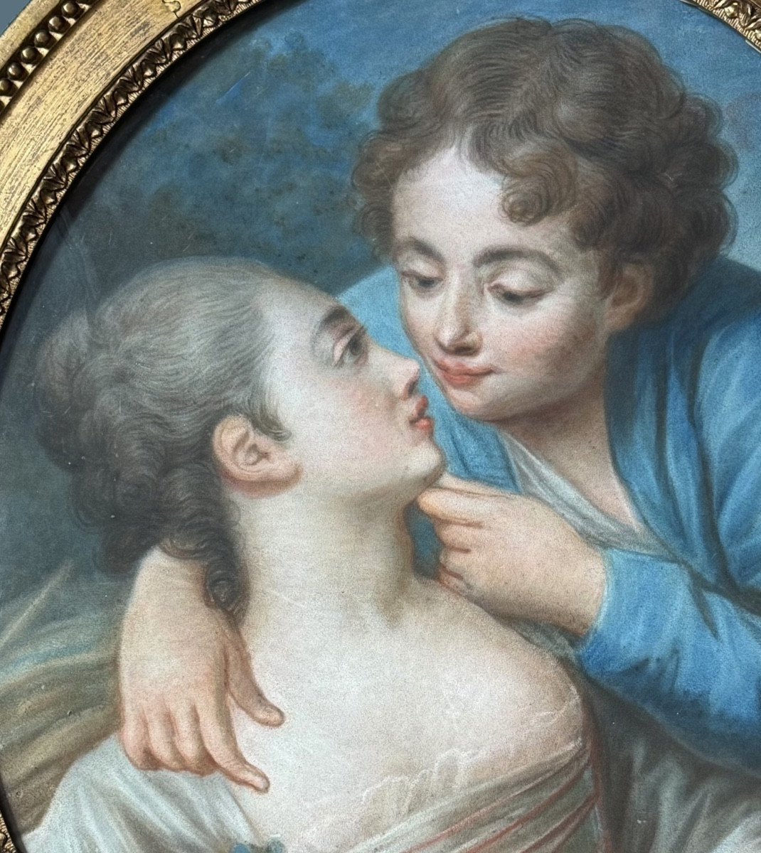 Elegant Desires For Shared Love. 18th Century Pastel. Transition-photo-3