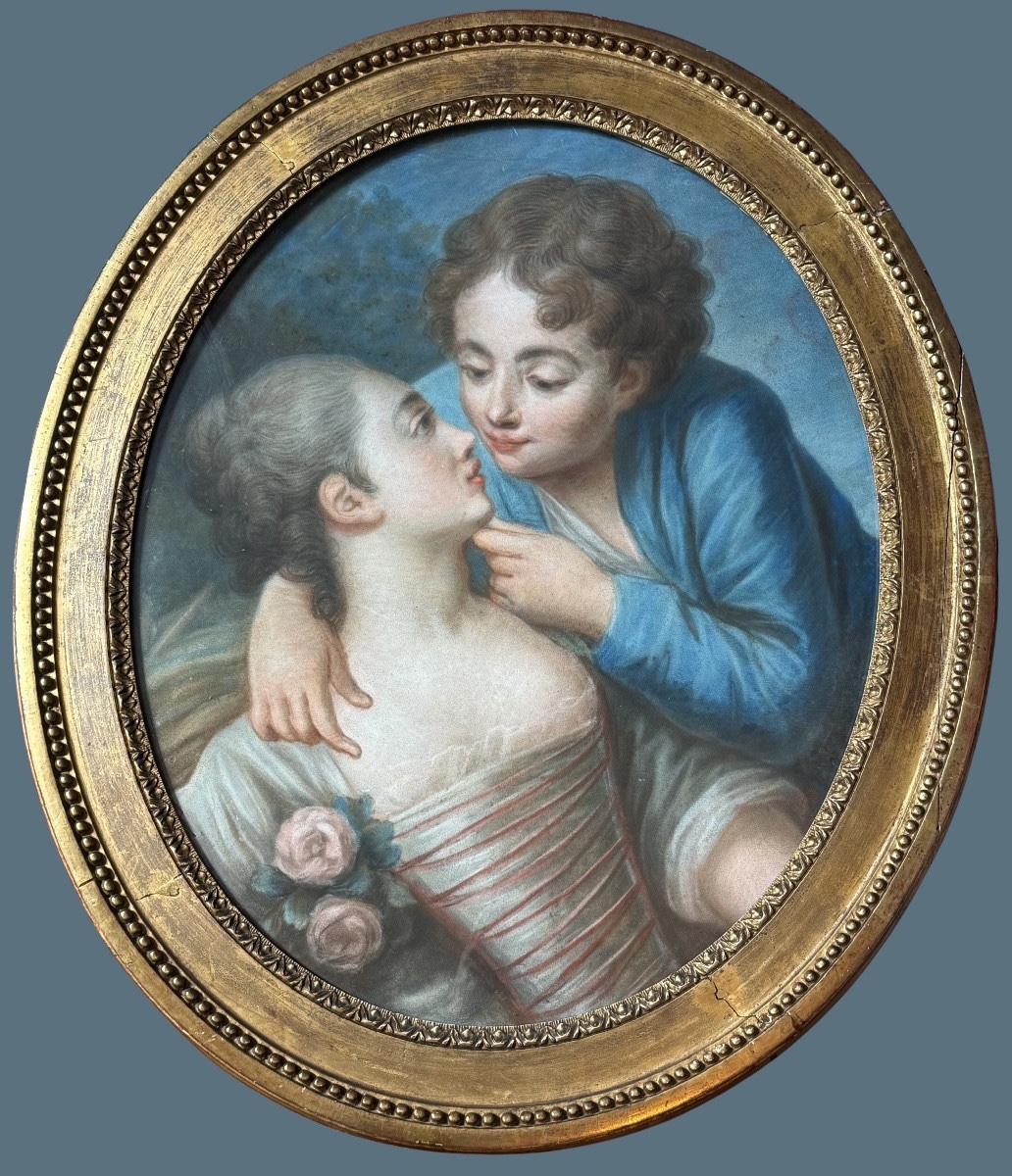 Elegant Desires For Shared Love. 18th Century Pastel. Transition-photo-3