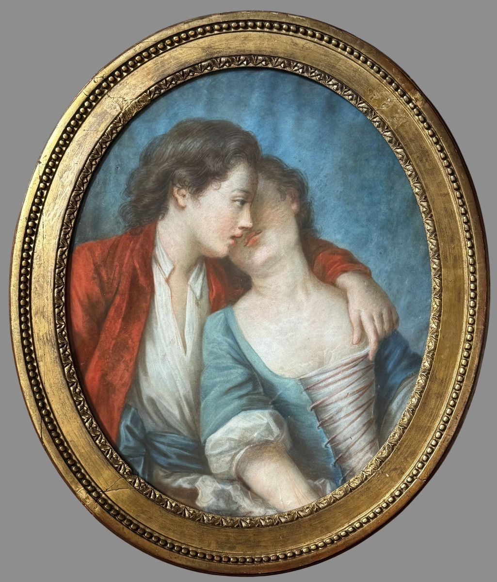 Tendre sentiment amoureux. Pastel XVIIIe. Transition.