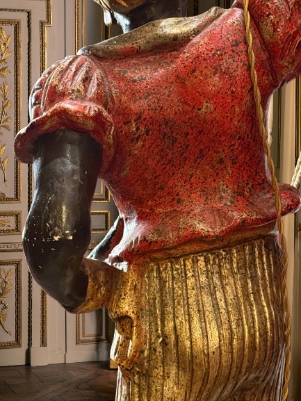 Polychrome Venetian Moor, Torchiere Holder, Early 20th Century, Electrified.-photo-4