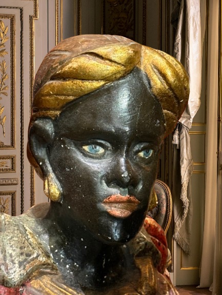 Polychrome Venetian Moor, Torchiere Holder, Early 20th Century, Electrified.-photo-6